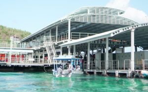 Benoa Harbor with tourist boats Trip to Nusa penida by Quicksilver Cruise
